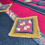 Vintage Coloratura Wool Coat 12P Southwestern Concho Mixed Media Black Photo 3