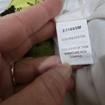 Conrad Collection Abstract Floral Satin Bomber Jacket 8 Green Yellow Zip Front Photo 7