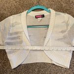 Say What? BOGO Say What White Cap Sleeve Shrug Cardigan Photo 3