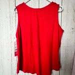 Rebecca Malone  Women's  Embellished Sleeveless Red Blouse Sz L Photo 4