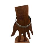 Silver Textured Bangle Bracelet, silver, summer, party, office, festival Photo 1