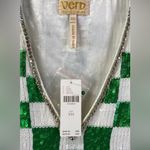 Anthropologie NWT  Verb Sequined Checkered Shift Dress Photo 6