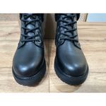 Bandolino Womens Livia 3 Combat Black Boots Size 6.5 NWOB Plush Collar Edgy Cozy Photo 5
