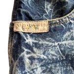 Vintage 80s Gazoz Denim Skirt Size 28 Acid Wash Zipper Pockets Belt Loops Blue Photo 6