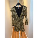 Free People Frenchie Leopard Print Wrap Mini Dress size Small Photo 3