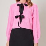 Sugar Lips  Pink Bow sweater Size Small Photo 0