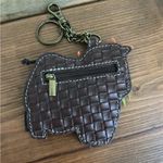 Chala  Cow Keychain with Floral Detail Photo 2