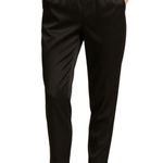Allen B. Black Satin Tapered Ankle Pull Photo 0