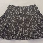 Armani Exchange Black & White Pleated Mini Knit Skirt Photo 8