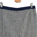 Boden British Tweed Pencil Skirt Houndstooth Plaid Navy Blue‎ Size US 6R Blue Photo 6
