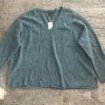 Eileen Fisher  Organic Cotton Blend Sweater in Blue Steel, Very Soft, Size 1X NEW Photo 7