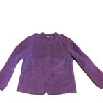 TWIGGY LONDON ORCHID PURPLE VINTAGE Y2K SUEDE FRONT BUTTON JACKET (M) Size M Photo 9