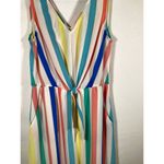 Charming Charlie CC Stripped Dress Small Wrap Colorful Circus Summer Vacation Photo 1
