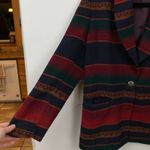 Petite Sophisticate Vintage Womans Petite S Southwestern Blanket Long Striped Blazer Aztec Tapestry Photo 5