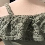 SO  Women's Lace Ruffle Tank Top - Gray Photo 3
