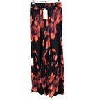 Universal Standard Pants Wide Leg Black Floral Elastic Waist Size 4XS / 00-0 New Photo 3