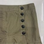 Veronica Beard  Claremont Flounce Military Style Olive Green Skirt Photo 6