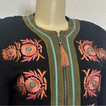 Double D Ranch Ladies Sz Small Western Floral Embroidered Suede Leather Jacket Photo 1