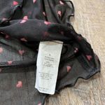 Moa Moa Y2k Vintage  Black Mesh Sheer Heart Patterned Baby Tee Womens Size Medium Photo 3