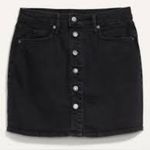Old Navy NWT High-Rise Secret-Slim Pockets Black Jean Skirt (10) Photo 0