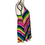 Show Me Your Mumu Small A-Line Mini Circus Dress Striped Spaghetti Strap V-Neck Photo 3