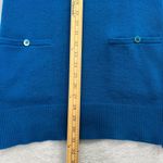 Nordstrom Womens Cashmere Turtleneck Fited Sweater Medium Blue Pouch Pockets Photo 6
