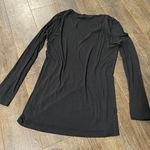 Piko 1988 Black Basic Long Sleeved Plain Top Shirt Stretchy Womens Size Medium Photo 1