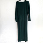 Eloquii  Wide Neck Wrap Gown Matte Jersey Dark Green Sz 16 NWT Photo 3