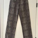 Pull & Bear  animal print leopard cheetah straight leg jeans size 4 Photo 0