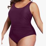 One Piece Daci Women Plus Size Swimsuit Backless Tummy Control Ruched Bathing Suit Photo 1