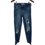 Kancan‎ Nala Mid Rise Distressed Ankle Skinny Jeans KC11122 Size 24 Blue Photo 1