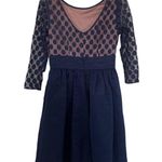 Eliza J Dot Mesh Bodice Fit & Flare Dress size 2 Photo 4