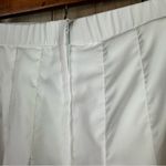 Elegant White Skater Skirt with Yellow and Black Details Size 12 Photo 4