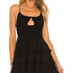 Michael Costello  x Revolve Ariana Tiered Ruffle‎ Black Mini Dress Photo 0