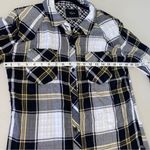 Rails  Women's Black Yellow White Flannel Plaid Button Down Shirt Top Medium Photo 6
