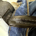 ZARA  Premium Denim Collection Jeans Womens 4 Blue Raw Hem Dark Wash Straight Leg Photo 3