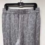 J. McLaughlin J.McLaughin Tia Desert Scale Snake Gray Satin Pull On Drawstring Pants Large Photo 5