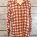Pendleton  Button Down Shirt 100% Cotton Plaid Rust/White-Large Photo 0