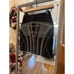 Revolve Black Label Beaded Embellished Skirt, Size S, Black and Gold Photo 1