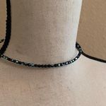 Women’s Dainty Bead Costume Necklace Beaded Blue Glass Choker Photo 5