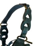 NWOT Teal Blue Faux Leather Convertible Crossbody Shoulder Bag Braided Boho Photo 2