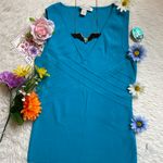 Boston Proper nylon stretchy blue tank Photo 8