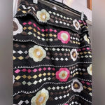 Etcetera  | Black Tiered Embroidered Floral Pencil  Skirt Women’s Size 4 Photo 6