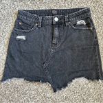 BDG Urban Outfitters  Distressed Black Denim Mini Skirt Small Photo 1