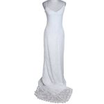 Lulus White Lace Wedding Dress with Train and Lace Photo 1