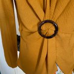 Anthropologie O-Ring Mustard Blouse Photo 2