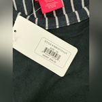 Isaac Mizrahi  Charcoal Grey and White Striped Top Pajama Set Photo 2