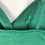 Boohoo Emerald Green Cross Bust Scuba Crop Tank Top 4/S Photo 3