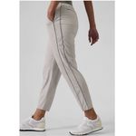 Athleta Brooklyn Textured Ankle Pant City Stripe Black/Sea Grey Size 14P Photo 1