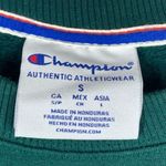 Champion  Women's Script Logo Powerblend Crewneck Sweatshirt Green Size Small Photo 3